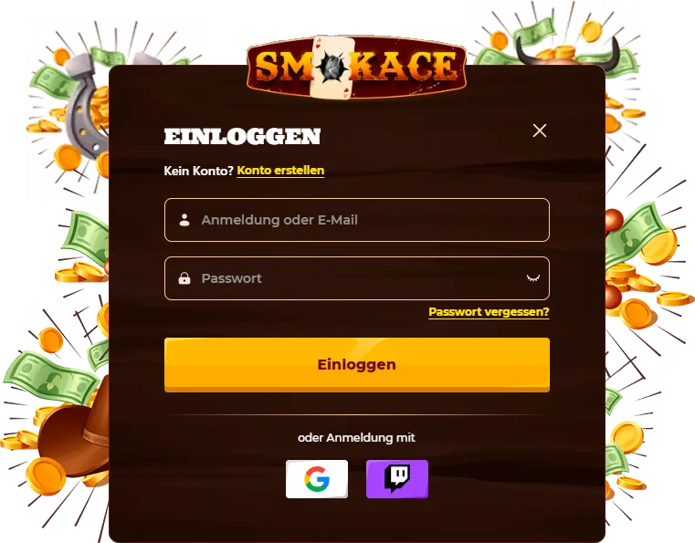 einloggen Smokace